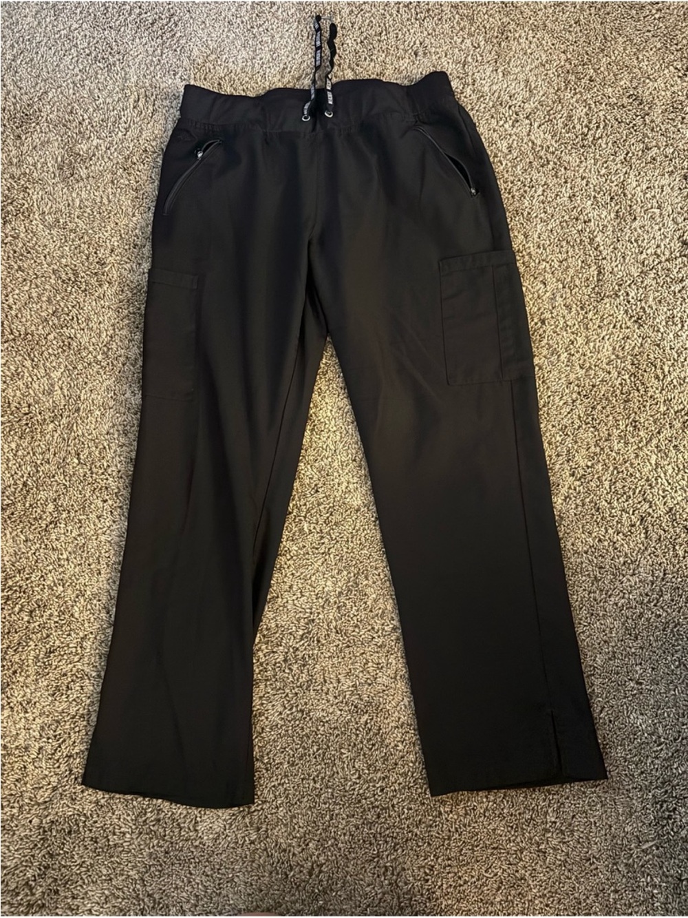 Insight women’s Black Cargo Drawstring scrub pants